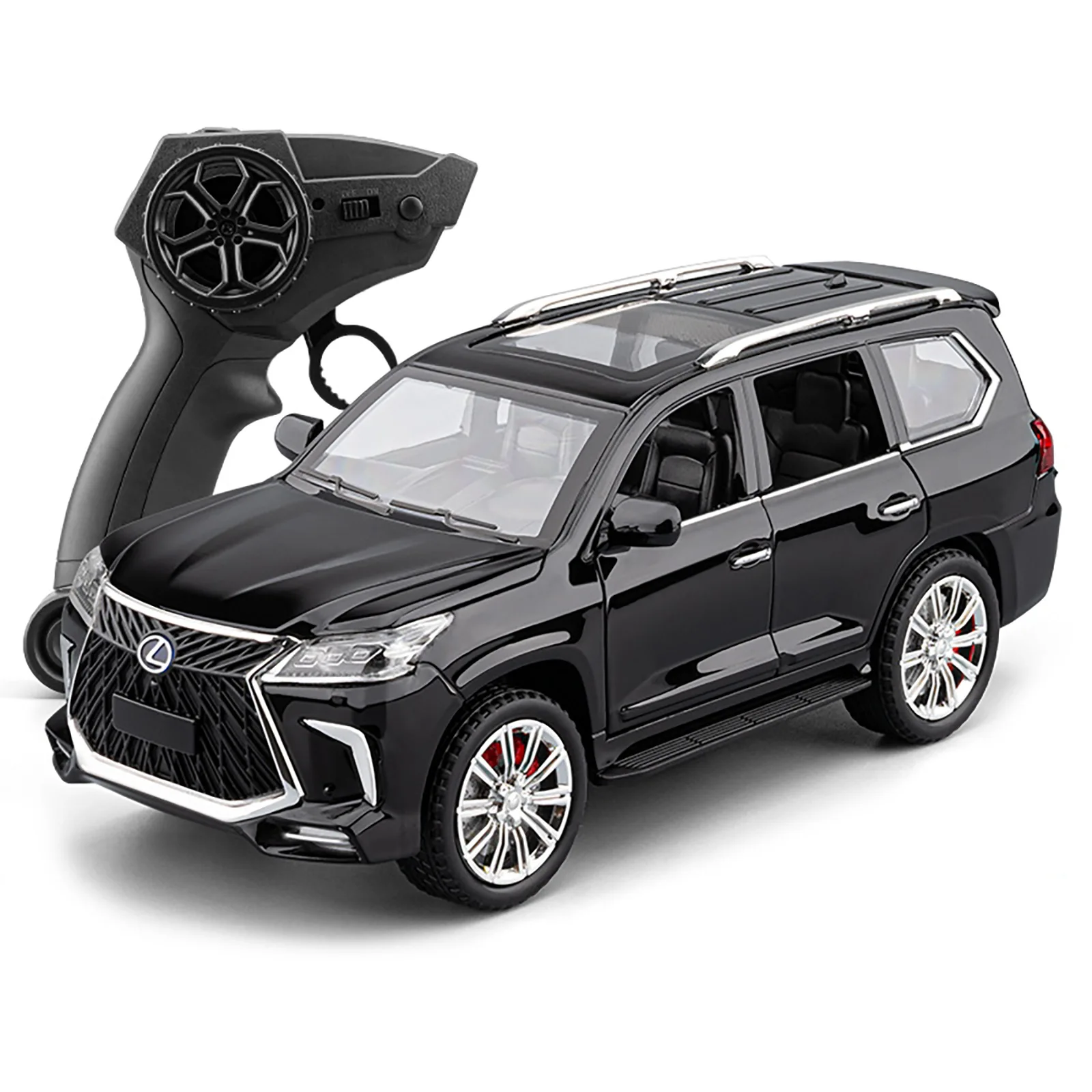1: 24 LX570 Off road with Sound and Light Alloy Remote Control Car Children's Birthday Gift Toy Advanced Collectibles