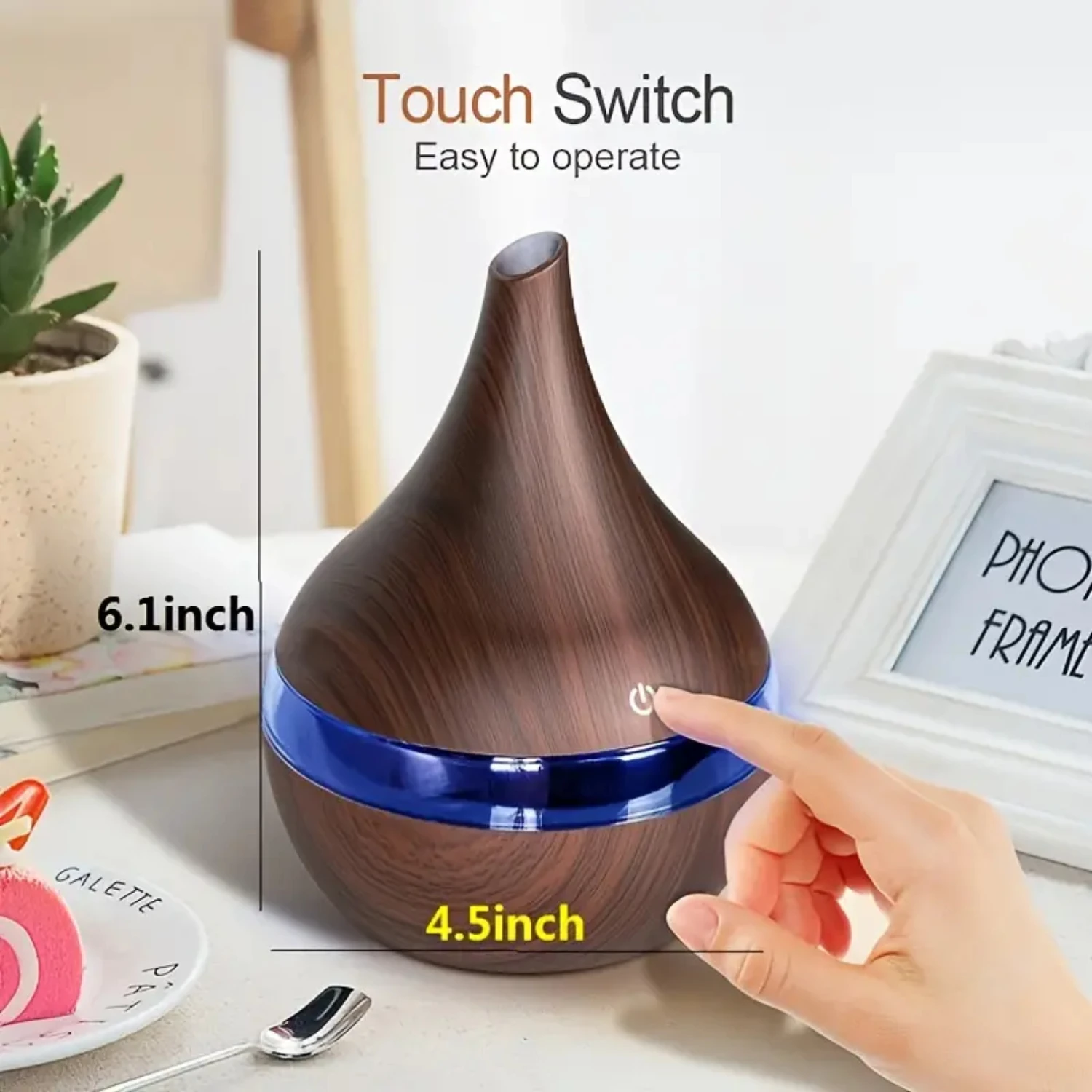 Portable Aromatherapy Essential Oil Diffuser for Bedroom - Air Humidifier and Freshener