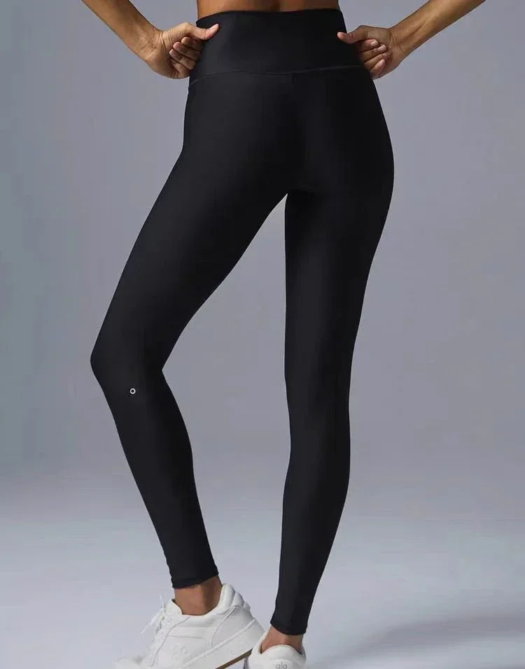 

2025 al Yoga Soft Pants Slim Fit Elastic Slimming Women's Yoga Set High Waist Running Sports Pants Air Lift Intrigue Bra