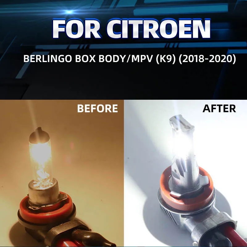 Feux De Jour LED DRL Pour Citroën Berlingo, Peugeot Partner, Opel Zafira - Kit 2 Pièces Blanc Xenon
