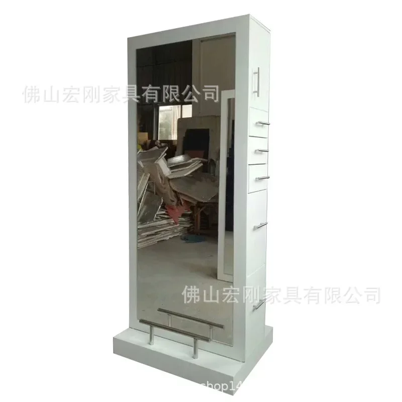 

SS NewHigh-end Internet celebrity hair salon mirror table hair salon special simple mirror with lamp hair cutting mirror