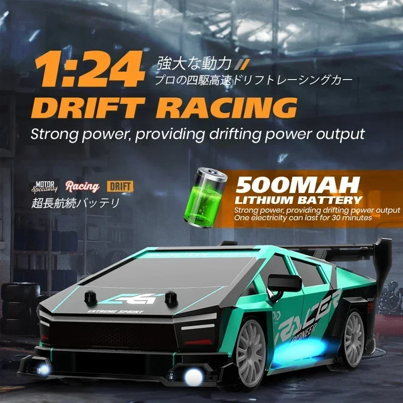 AE86 RC Drift Racing Car 1/24 4WD 30KM/h High Speed with Light 2.4G Radio Controlled Vehicle Model Race Competition Toy for Boys