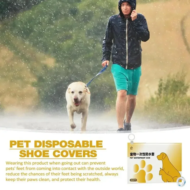 Waterproof Pet Shoes Self-Adhesive Dog Shoes Disposable Shoe Covers Dog Boots Foot Covers Dog Boots Shoes For Hot Pavement