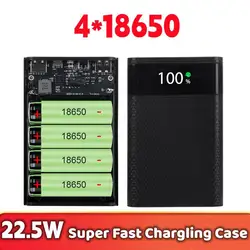 18650 Battery DIY Power Bank Case Charge Storage Box 5V Dual USB Type C Battery Holder Box PD QC3.0 Quick Charge for Smart Phone