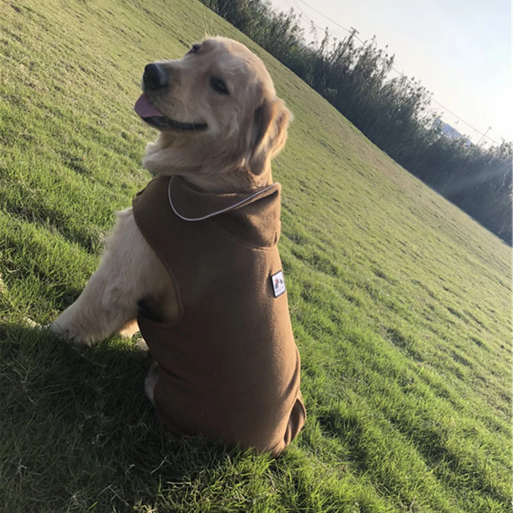 

Pet Polar Fleece Reversible Adorable Winter Clothes Fashion Warm Waistcoat Light Tan L for Small Dogs Walking Sleeping Special