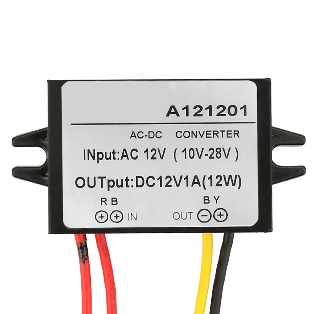 Stable AC 10-28V to DC 12V Waterproof Voltage Power 1A 12W Step Down Converter Power Supply Module Car Applications