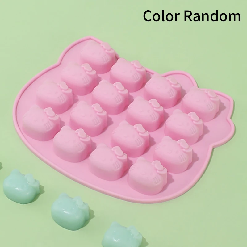 Hallo Kitty Ice Tray Silicone Mold DIY Chocolate Biscuit Mold Baking Tools Sanrio Cute DIY Baking Epoxy Candy Mold Gift