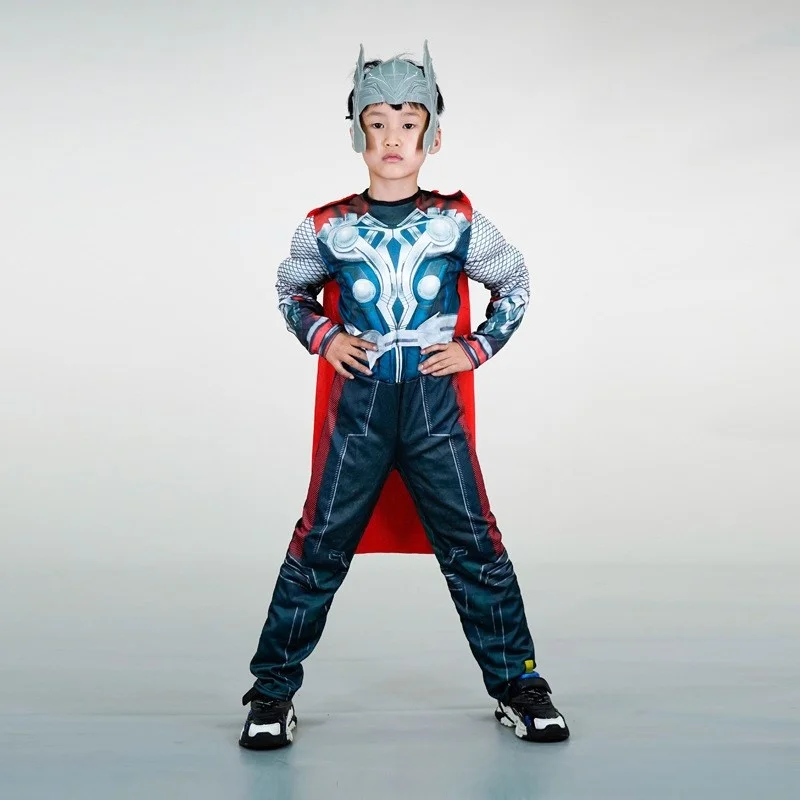 

Thor Halloween Costume Muscle Suit for Children And Adults Stage Performance Clothing Role-playing Event Outfit Traditional C...