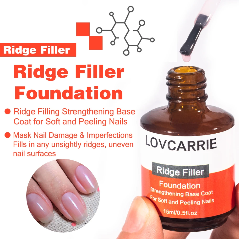 Lov carrie Ridge Füller Nagel verstärker Basis lack für starke gesunde Nägel Foundation Serum Reparatur beschädigte spröde Nägel Kunst