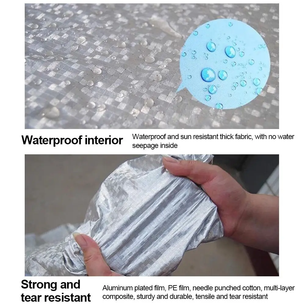 

New Thickened Air Conditioner Cover Multisize Silver Waterproof Dust Cover Dustproof Sunscreen Cover Outdoor