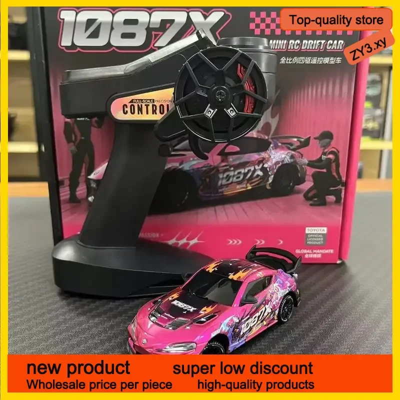 

1:43 Supra 1087X RC Drift Car Diecast Metal Body Gyro 4WD Full Proportional Mini RC Vehicle Static Grade Model for Collectors