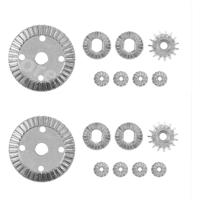 16 pçs conjunto de engrenagens diferenciais liga 12t 15t 24t 38t para rc hobby modelo carro 1/18 wltoys a959 a969 a979 a929 hopup peças atualizadas