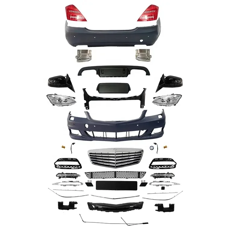 Body Kits For Benz S-class W221 Upgrade S65 AMG Style Body kit Front Bumper Grille Rear Diffuser