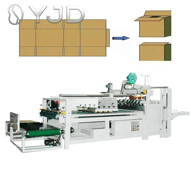 I PACK High Quality  2800 Type Carton Making Industry Popular Semi-automatic Corrugated Carton Box Folding Gluing Machine