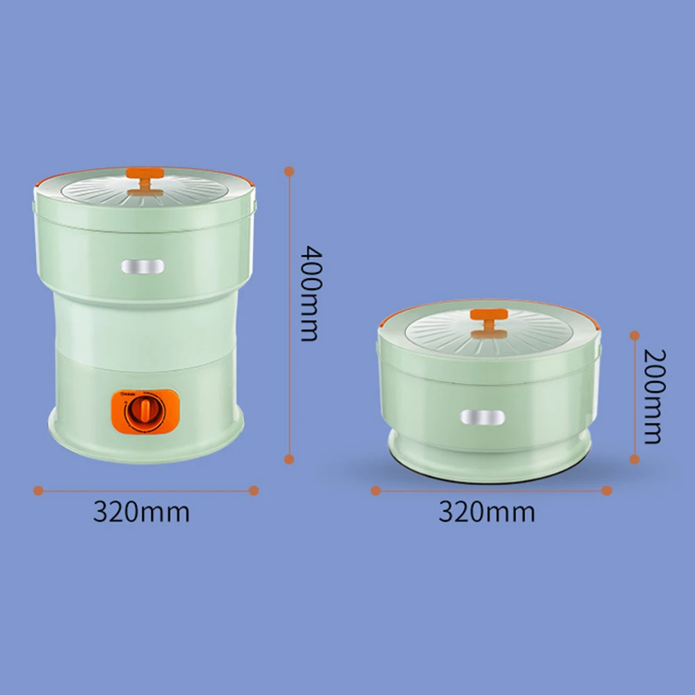 2 In 1 Opvouwbare Draagbare Mini Turbo Wasmachine 9L Ultrasone Wasmachine