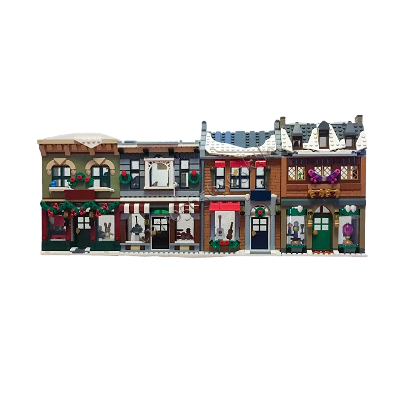 430 PCS House Street Main Street Magic Candy Shop 76388 MOC Customize Modular Building Block Technology DIY Toy Christmas Gift