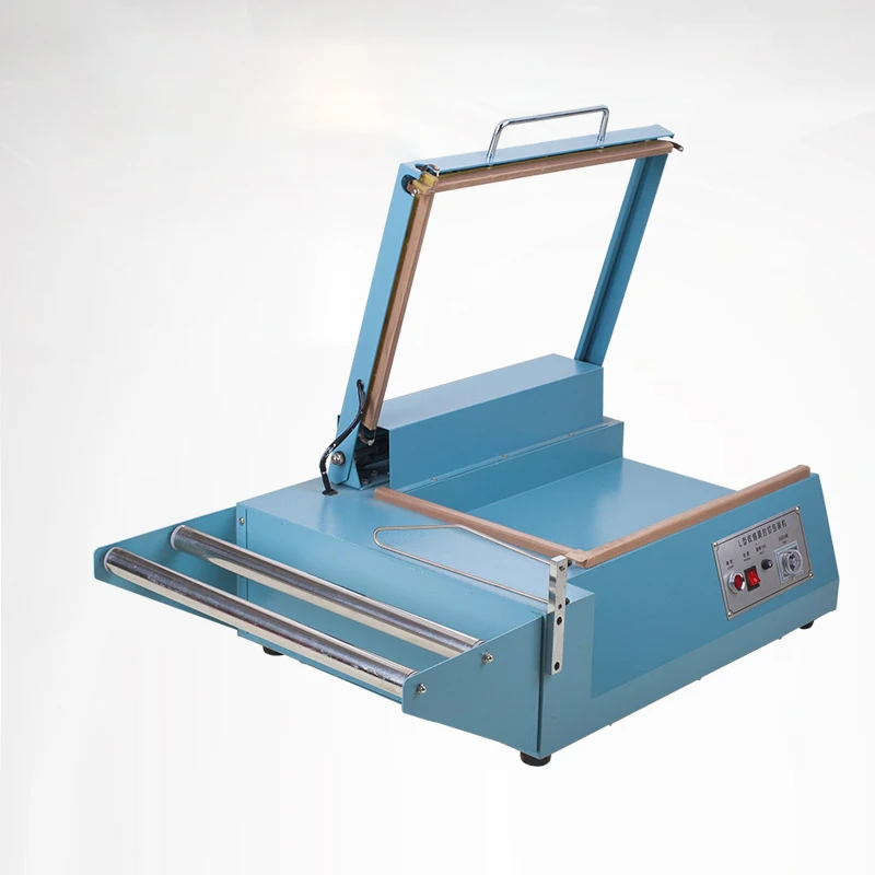 Mini L-Type Sealing Cut Equipment Pneumatic & Hand Operated Shrink Film Wrapper for Food Daily Goods Packaging Processing Use