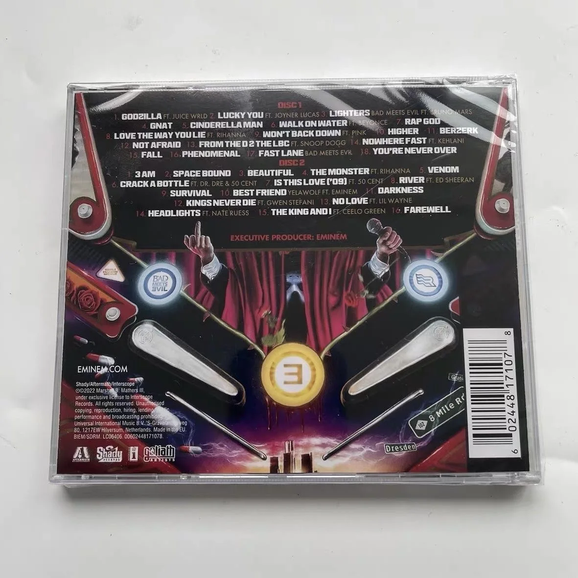 Classic Eminem Music CD Curtain Call 2 Album Compact Disc Cosplay CD Car Walkman Play Songs Party Music Collection Prop Gifts