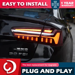 AKD Taillight For A6 C7 A6L C8 12-15 With Sequential Turn Signal Animation Brake Parking Lighthouse Rear Lamp Assembly