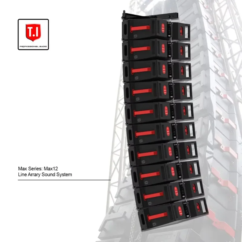 12 Inch Three-Way Waterproof Mini Passive Line Array Speaker, Portable High Power DJ Sound System for Stage Live Performances
