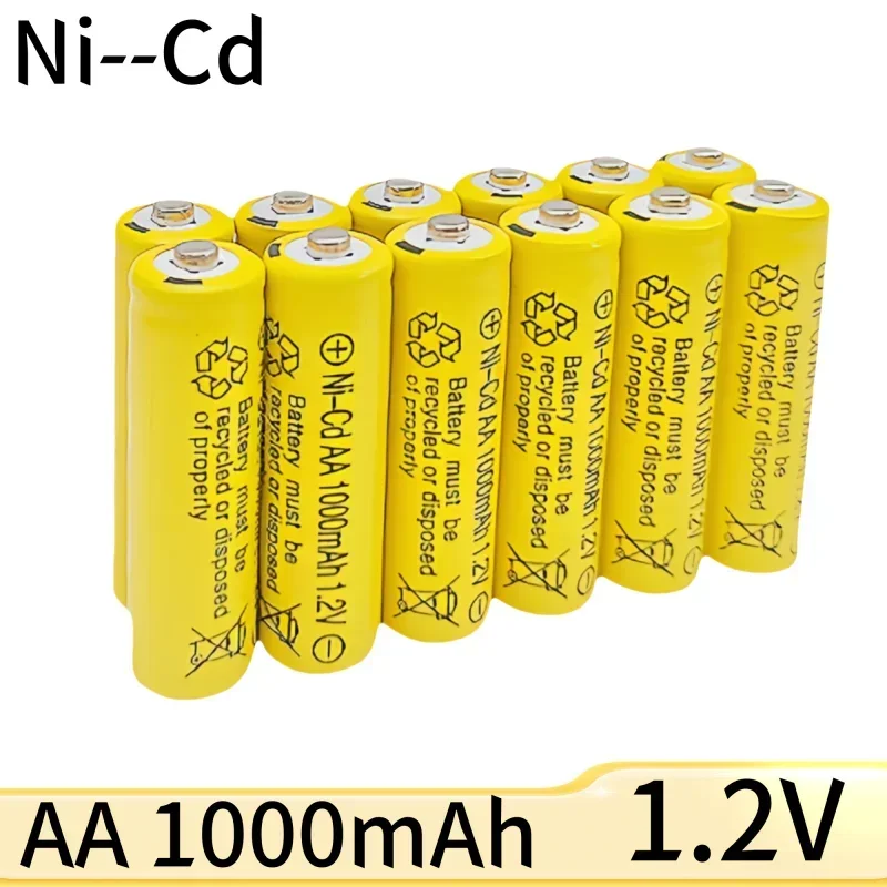 18650 Original 1.2V AA1000mAh Ni-Cd high-quality rechargeable battery lpega rechargeable battery suitable for watches toys etc