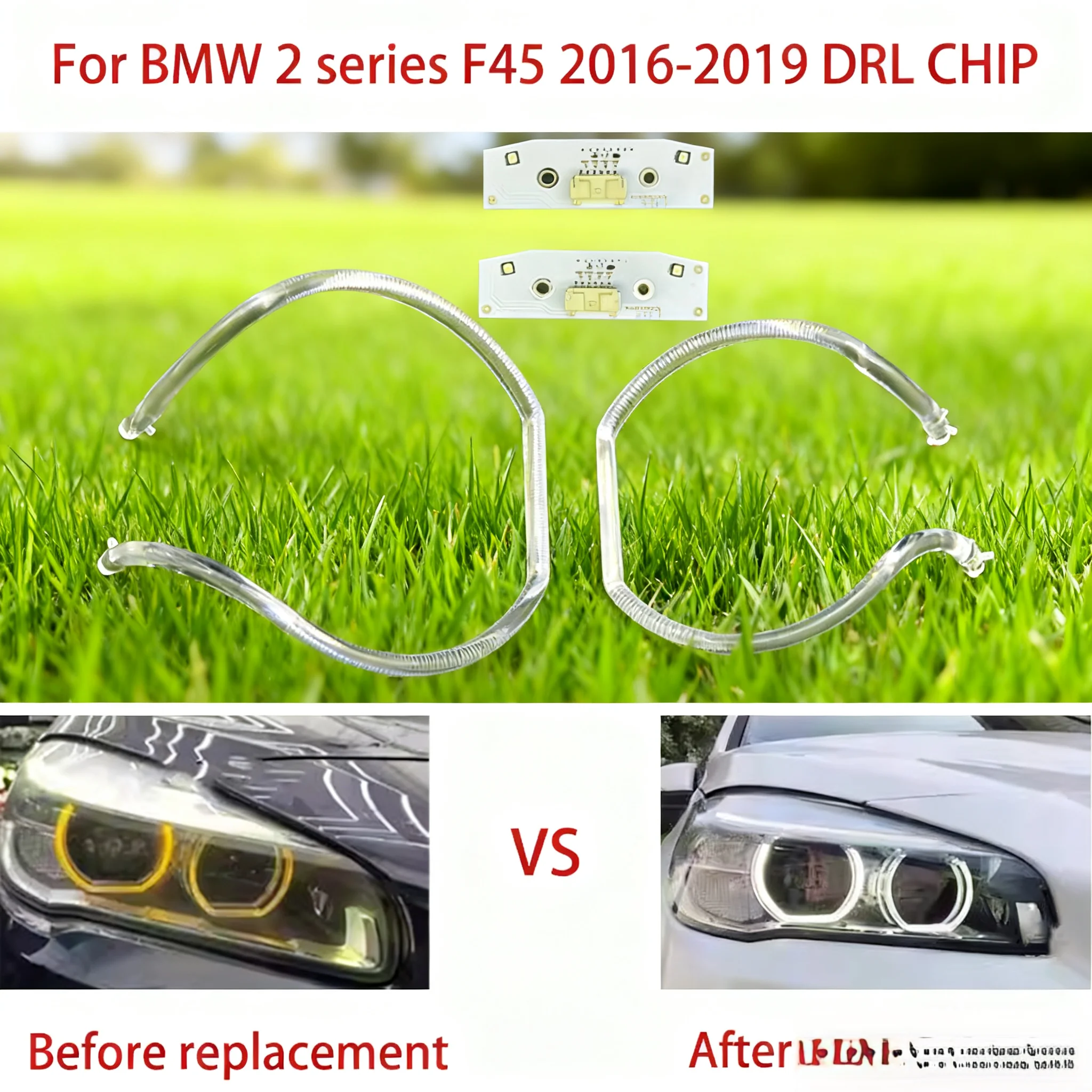

LED Light Source For BMW 2 Series F45 White Ballast 2016-2019 Car DRL CHIP Angel Eye Travel Edition Solves The Yellowing Problem