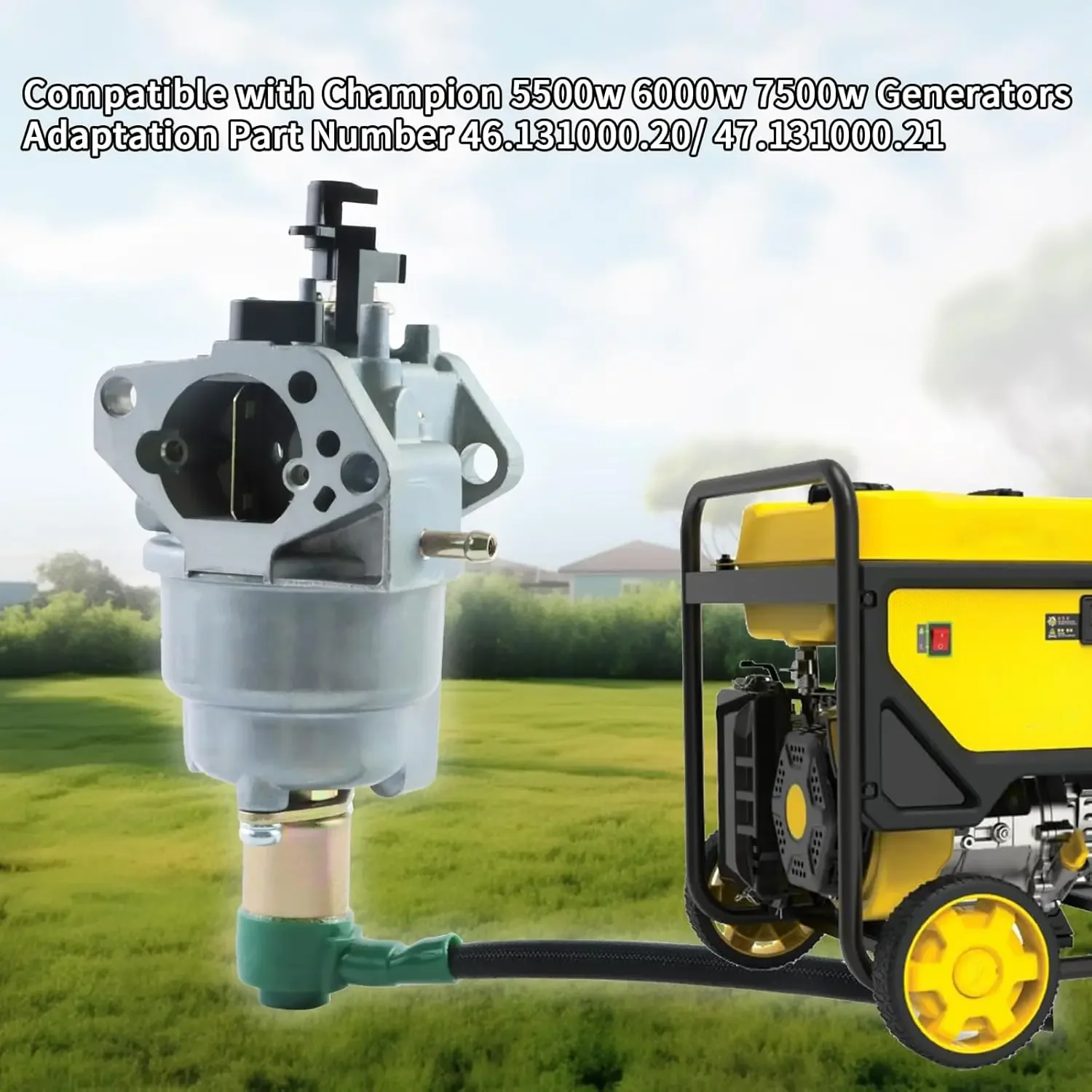 8750w Generator Carburetor Compatible with Champion Generac Predator 5000 5500 6000 6500 7000 7500 8000 Watt 420cc 439c