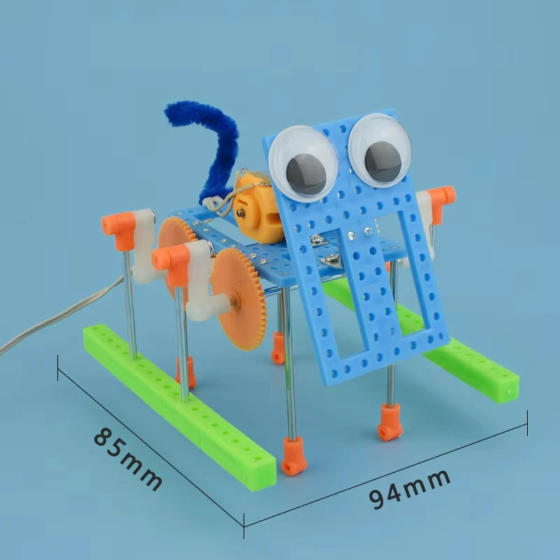 DIY zweibeiniger Roboter-Bausatz, Puzzle – handgefertigtes wissenschaftliches Technologie-Lernset, Puzzle, STEM-Spielzeug, Geschenk für Kinder