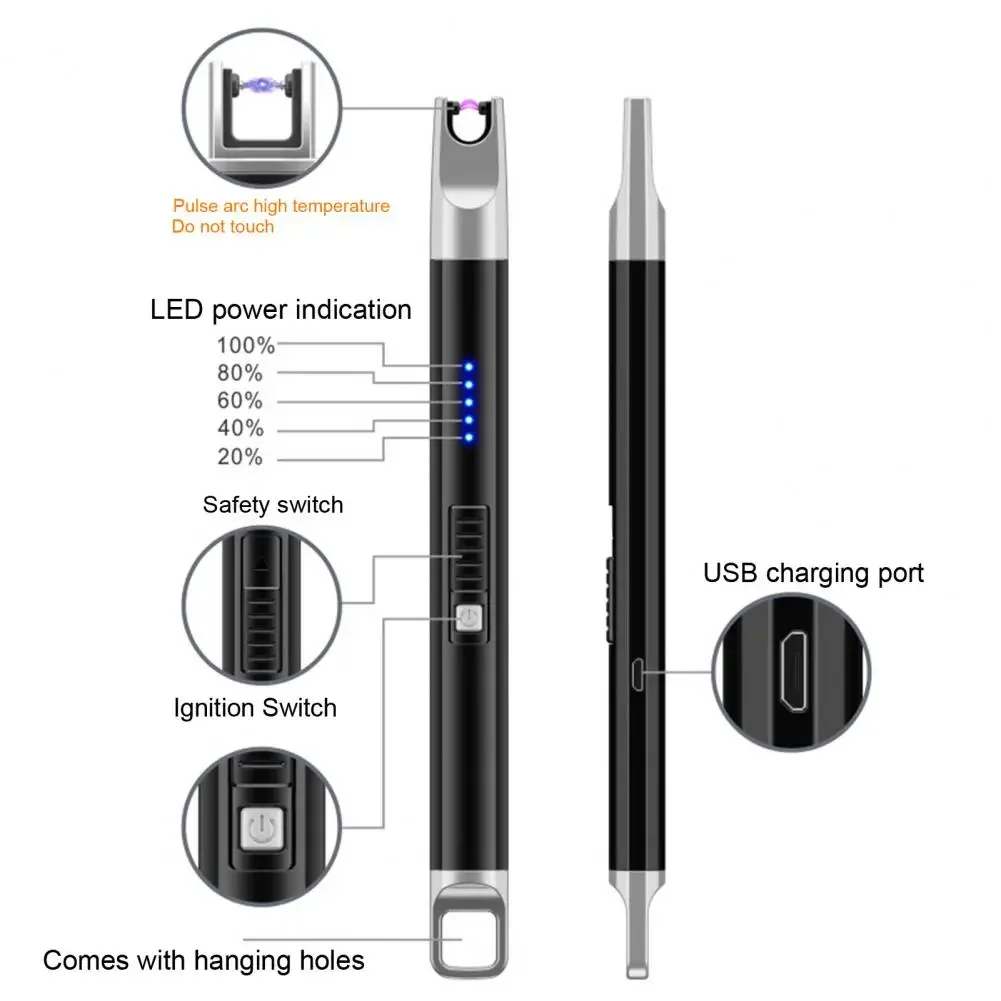 편리한 펄스 점화기, 긴 손잡이 전기 점화기, 자동 전원 끄기, 넓은 응용 BBQ 점화기 조명, 1 세트