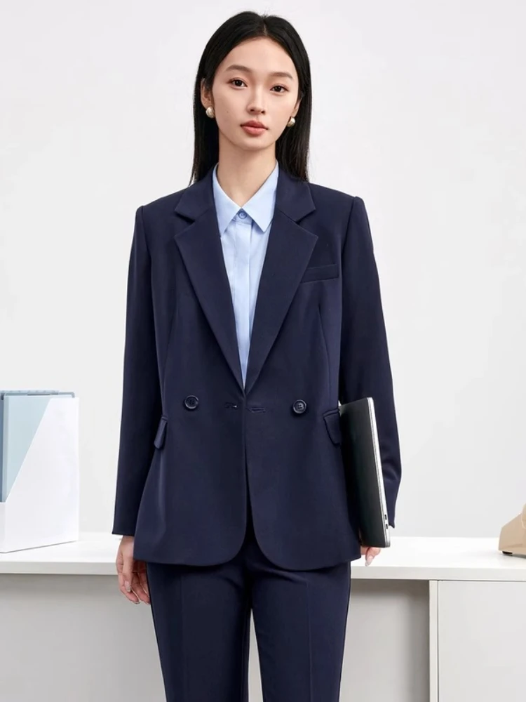 

SENTUBILA Pant Suits Women's 2025 Autumn Solid Professional Notch Lapel Flared-Trouser Suit For Female Elegant 153ZE8811X