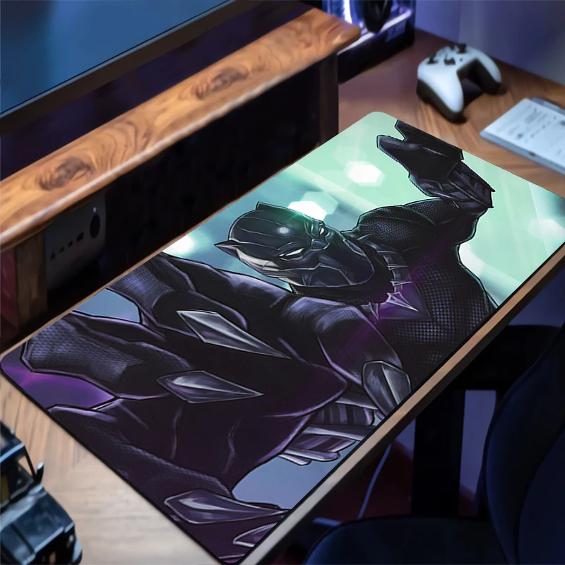 

Anime M-marvel Black P-panther Mousepad Desk Mat Office PC Computer Accessories Mouse Pad Functional Gaming Keyboard Pad