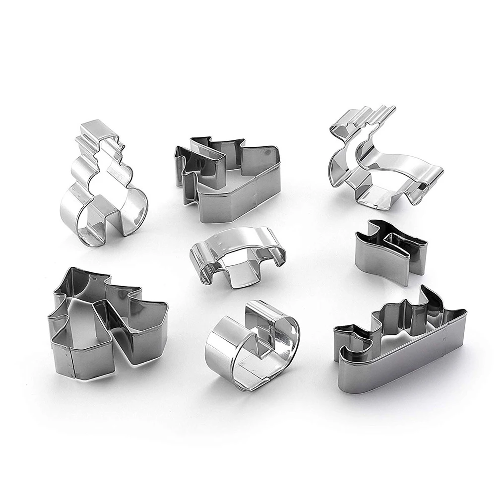 

8 Pcs Stainless Steel Accessories Cake Decorating Tools Biscuit Mold Cookie Cutter Bakeware