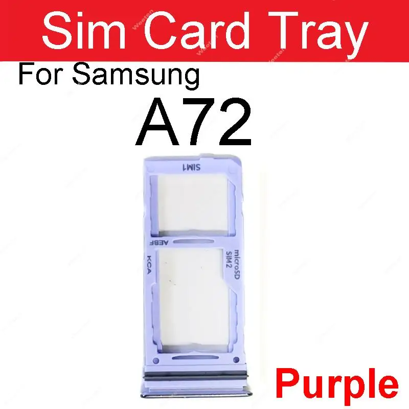 For Samsung A72 A725 A725F A725M SIM Card Tray Holder Dual   Card Holder Sim Card Reader Replacement