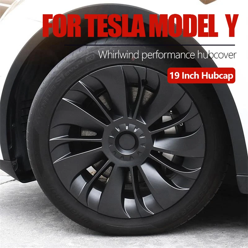 1PCS 19Inch Hub Cap for Tesla Model Y Wheel Hubcap Performance Replacement Right & Left Hubcap Full Rim Cover Accessories