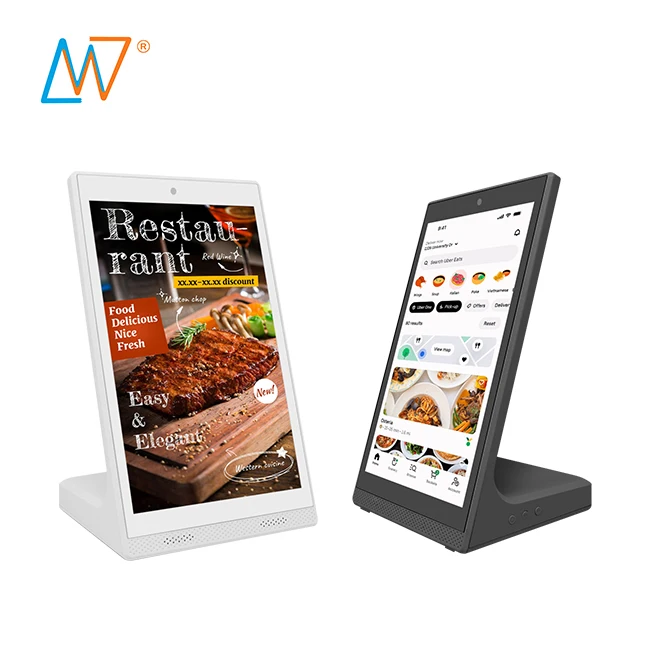 

Desktop 10 10.1 Inch LCD Touch Screen Stand Restaurant Digital Menu Pc Android Kiosk Tablet