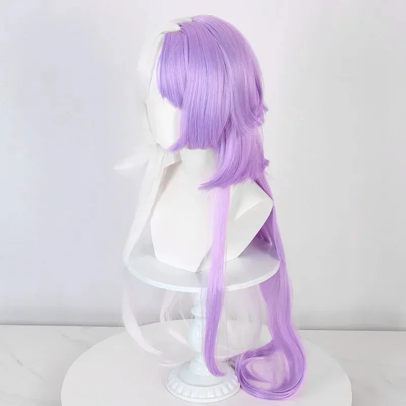 Anime perros callejeros Bungou Cosplay 100cm de largo Sigma Cosplay peluca púrpura blanco Sigma pelucas pelo sintético resistente al calor + gorro de peluca