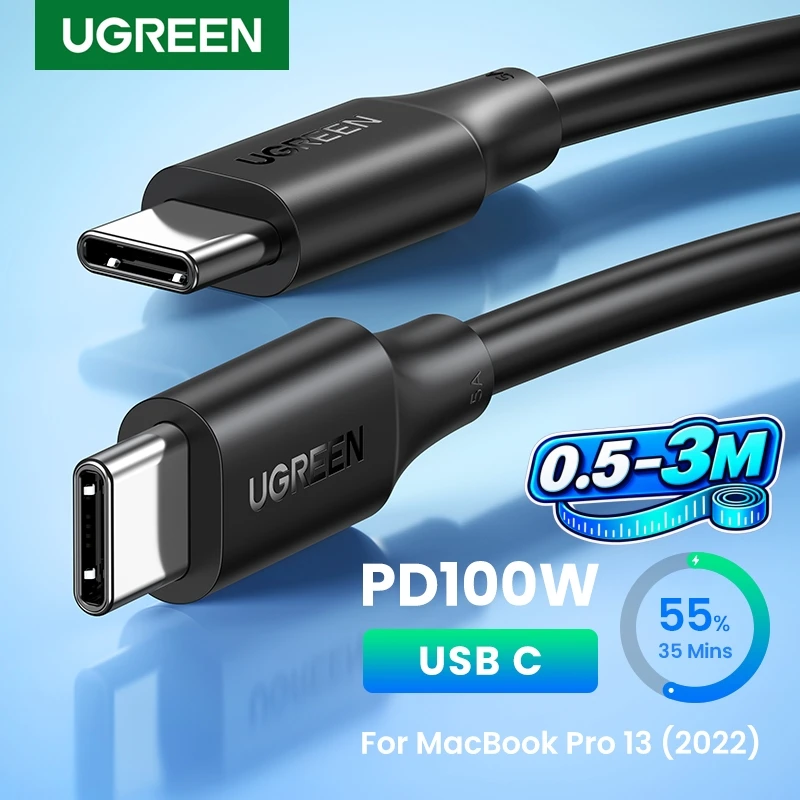 UGREEN PD100W/60W USB C to USB Cケーブル iPhone 17 MacBook iPad用急速充電ケーブル 5A/3A タイプC急速充電器 PDケーブル 0.5-3M