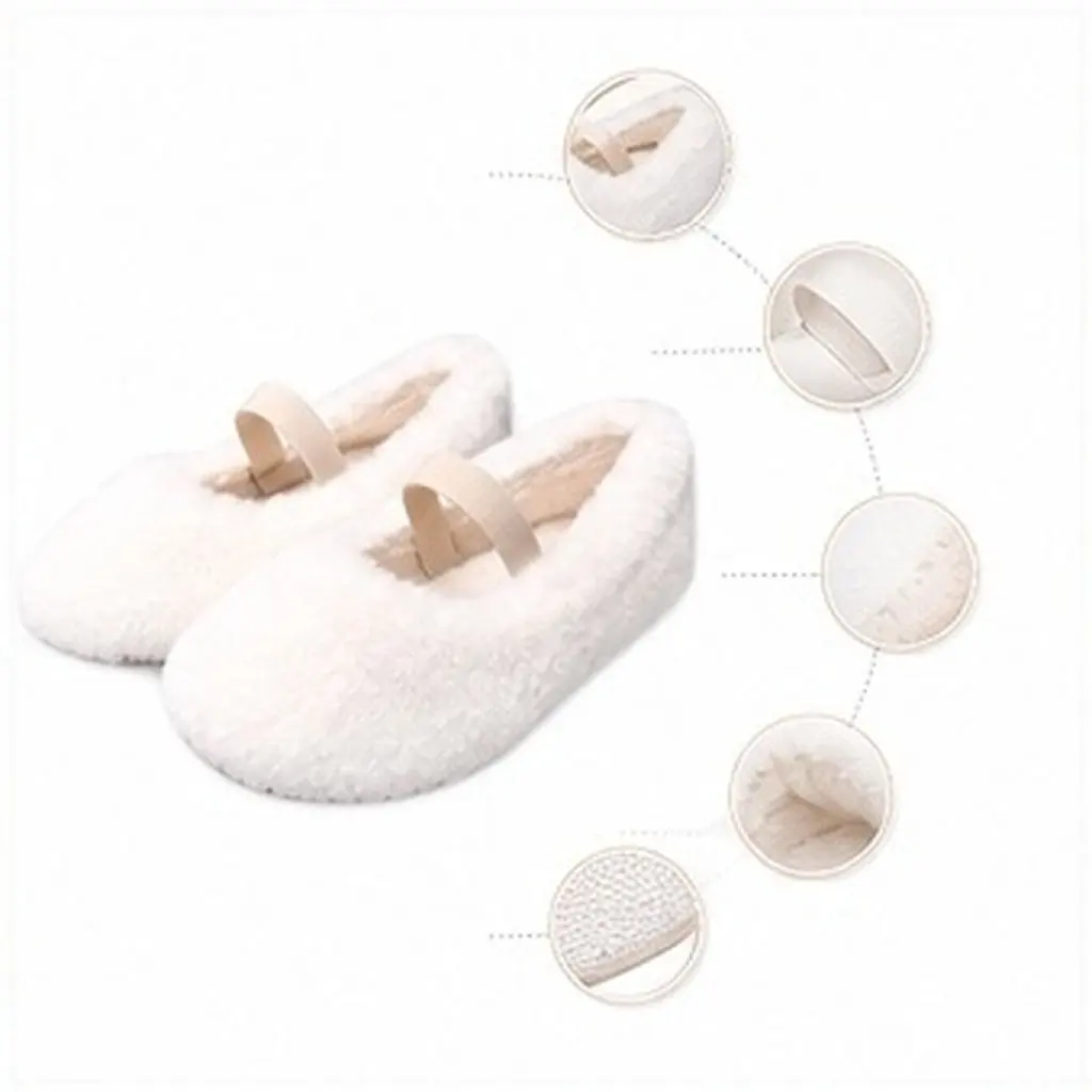 1Pair Warm Winter Princess Shoes for Little Girls Soft Sole Comfortable Fashion Kids Flat Shoes Matching Tutu Dress Birthday - view 6