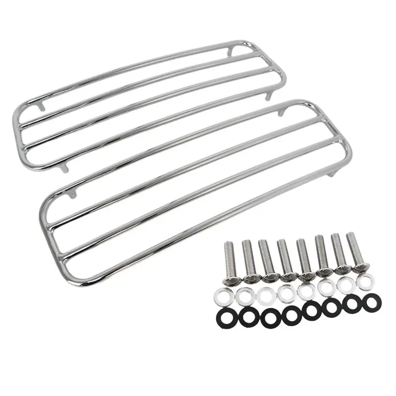 

1Pair Motorcycle Chrome Hard Saddlebags Top Rails Trim Cover For Touring 1993-2013 Hard Saddlebags Top Rails-ABQA
