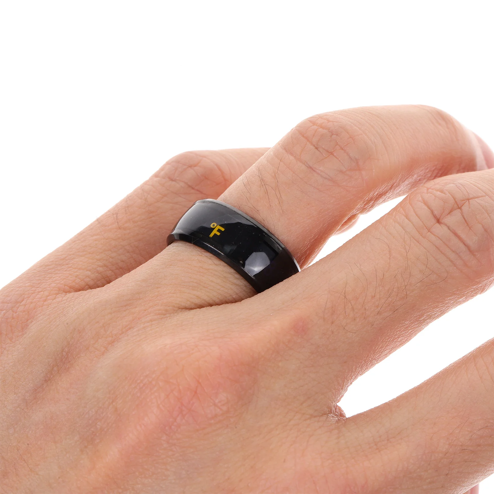 

1Pcs Intelligent Temperature Changing Ring Stylish Titanium Steel Simple Design Unisex Finger Jewelry for Lovers Gift