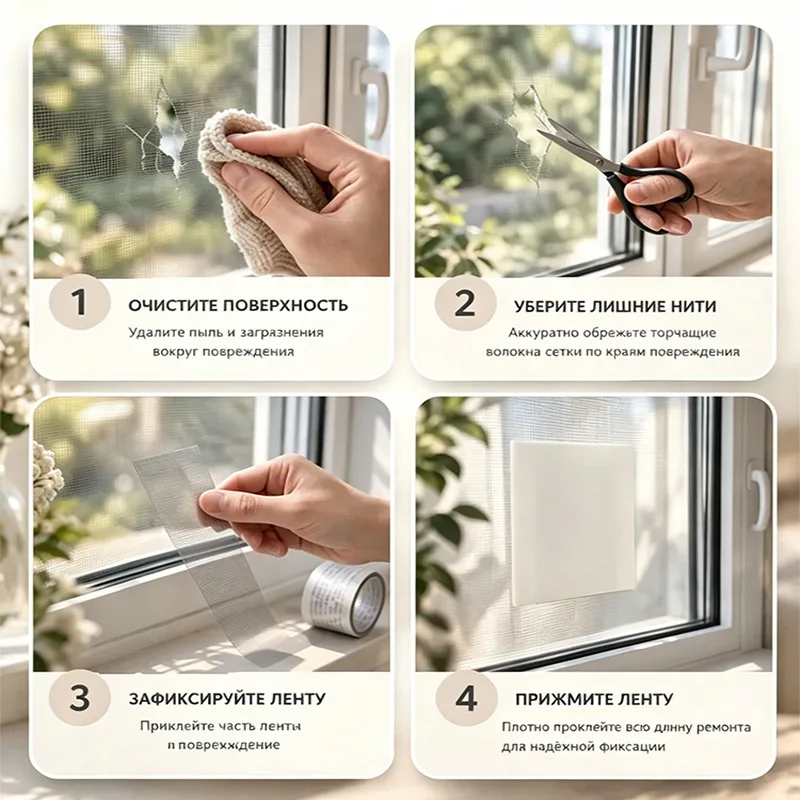 2708 Self Adhesive Window Screen Repair Patch Anti Insect Mesh Repair Tape Home Window Net Hole Fix Sticker for Big Damaged Area