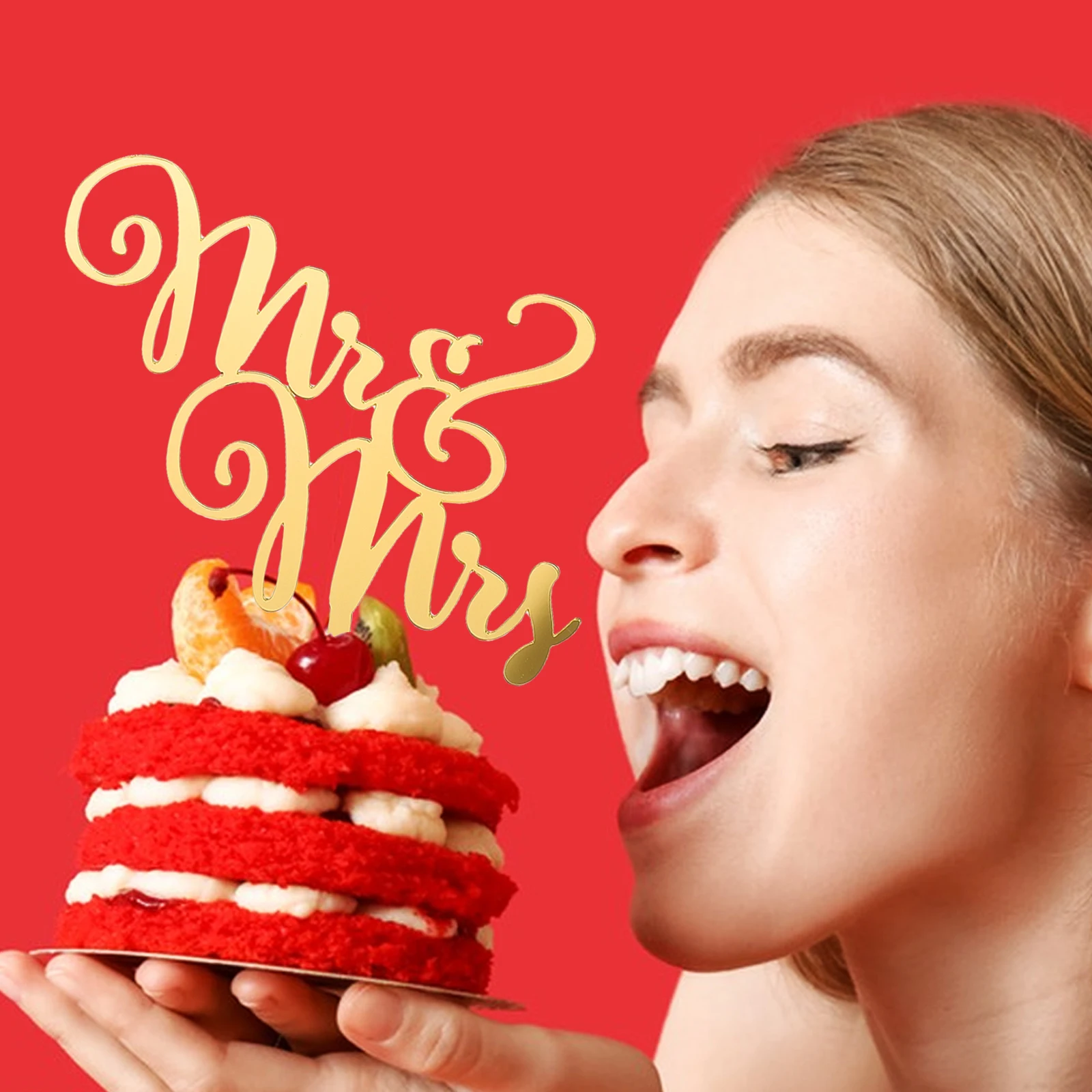 

24Pcs Mr and Topper Acrylic Wedding Engagement Bride Groom Cake Decoration Elegant Anniversary Romantic Celebration