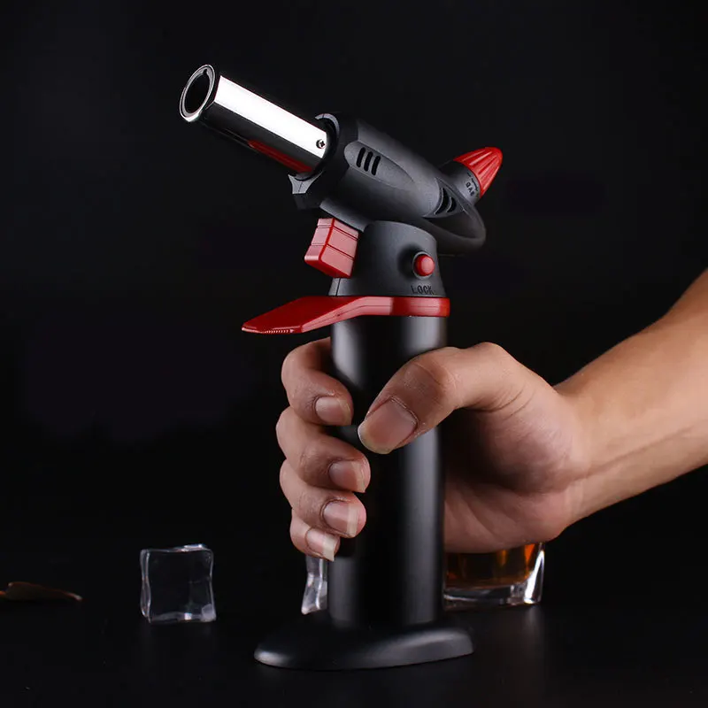 

Kitchen BBQ Baking Turbo Lighter Outdoor Spray Gun Torch Gas Jet Windproof Camping Lighter Butane Big Firepower Welding Meta