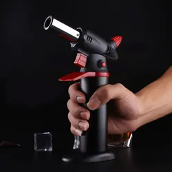 Kitchen BBQ Baking Turbo Lighter Outdoor Spray Gun Torch Gas Jet Windproof Camping Lighter Butane Big Firepower Welding Meta