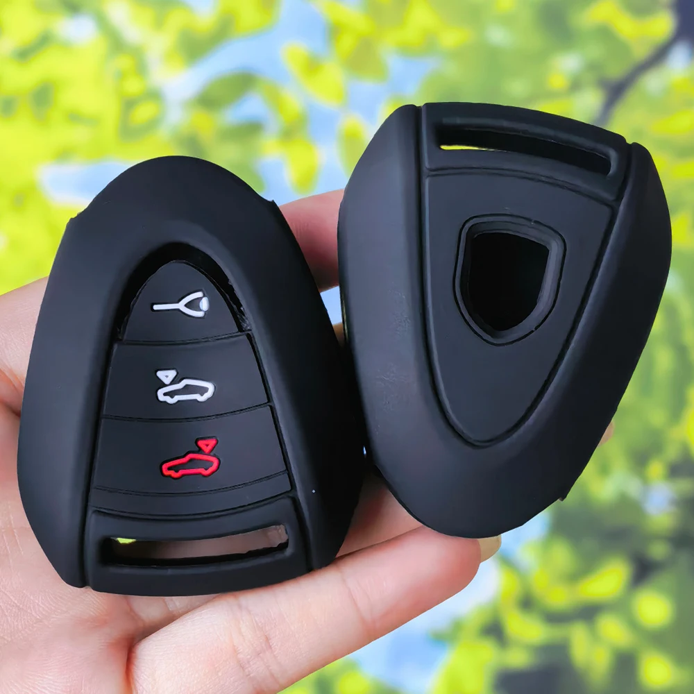 Precision‑Fit Silicone Remote Key Holder For Porsche 911 997 Boxster 987 Cayman 3 Buttons Car Fob Protective Cover Shell
