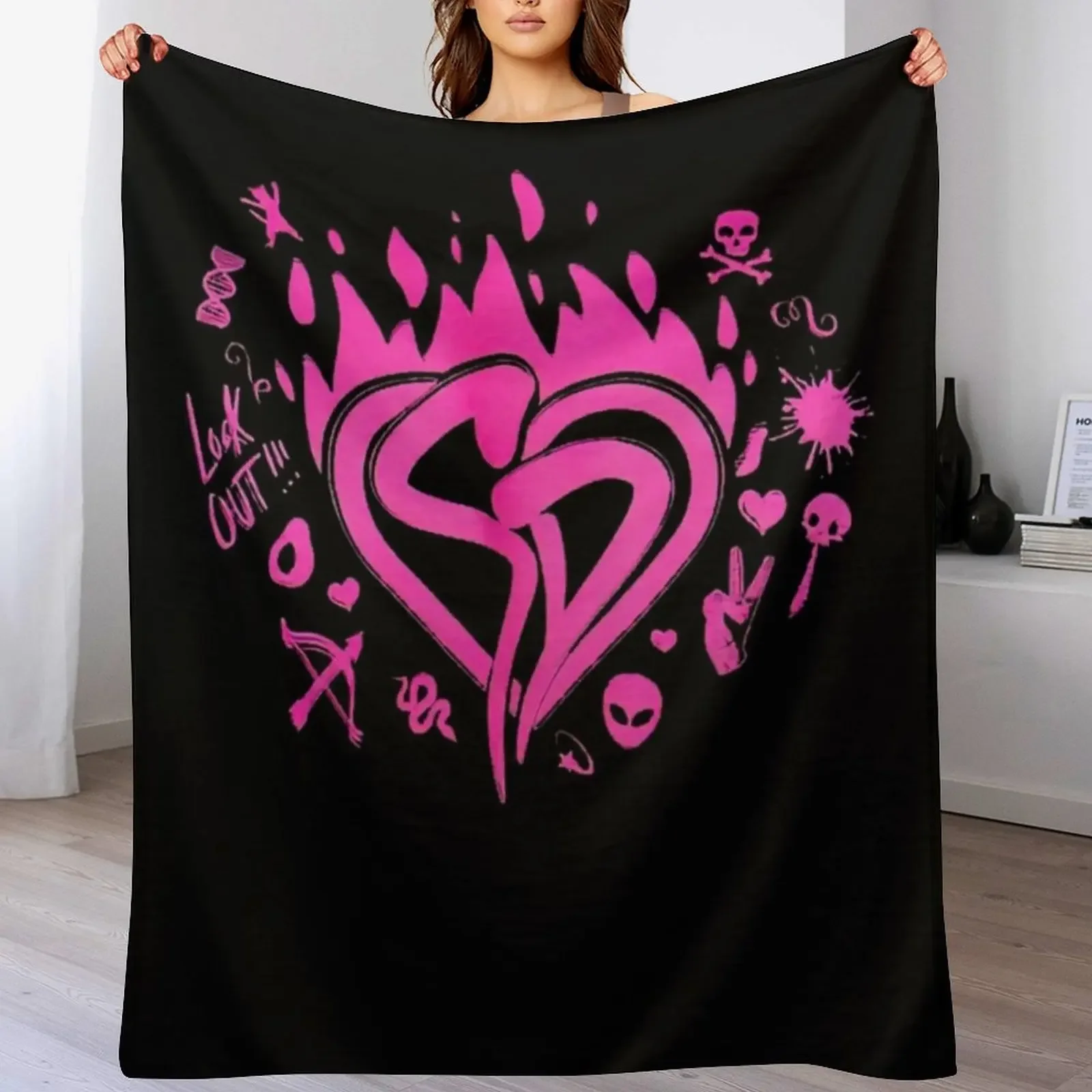 

Sofie Dossi Logo Throw Blanket Flannels Warm Extra Large Throw Bed linens Blankets