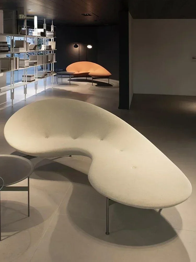 Furniture Personality Special-Shaped Pea Sofa FRP Creative Curved Lentil Recliner image 3