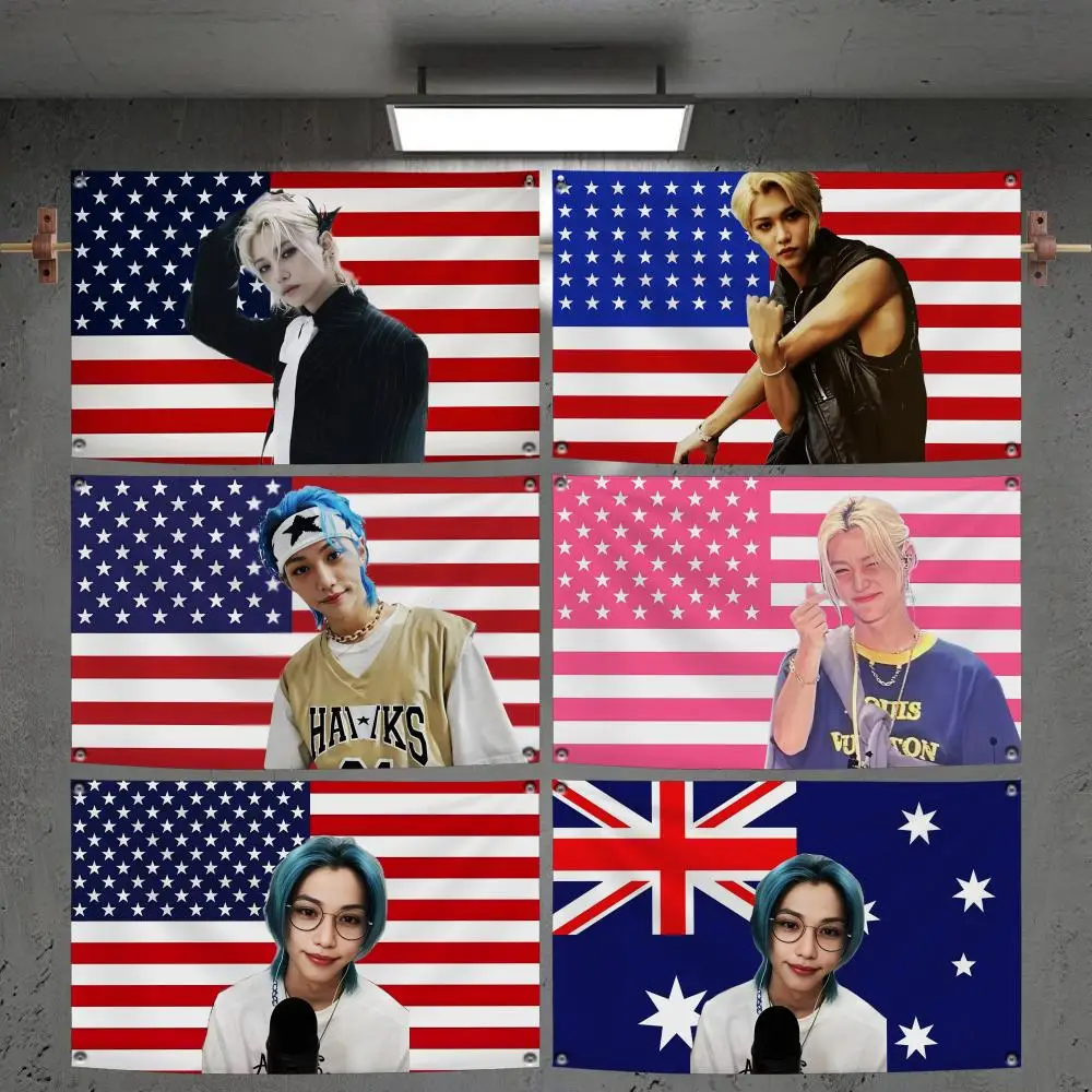 Famous Star F-felixS Flags Wall Hanging Banner Large  Wall Art Picture Background Cloth Bedroom Living Room Home Decor