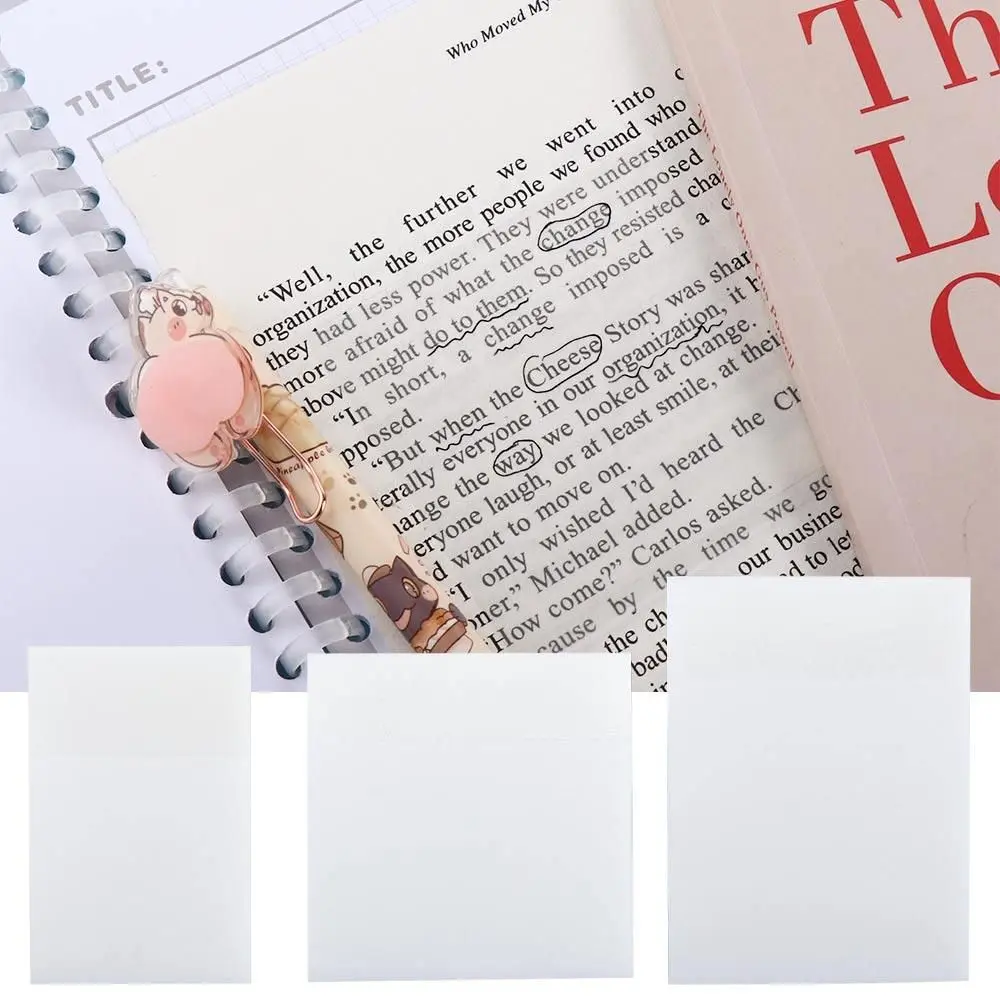 School Stationery To Do List Note Paper Notebook N times Memo Pad Transparent Sticky Notes Transparent Note Paper PET Stickers