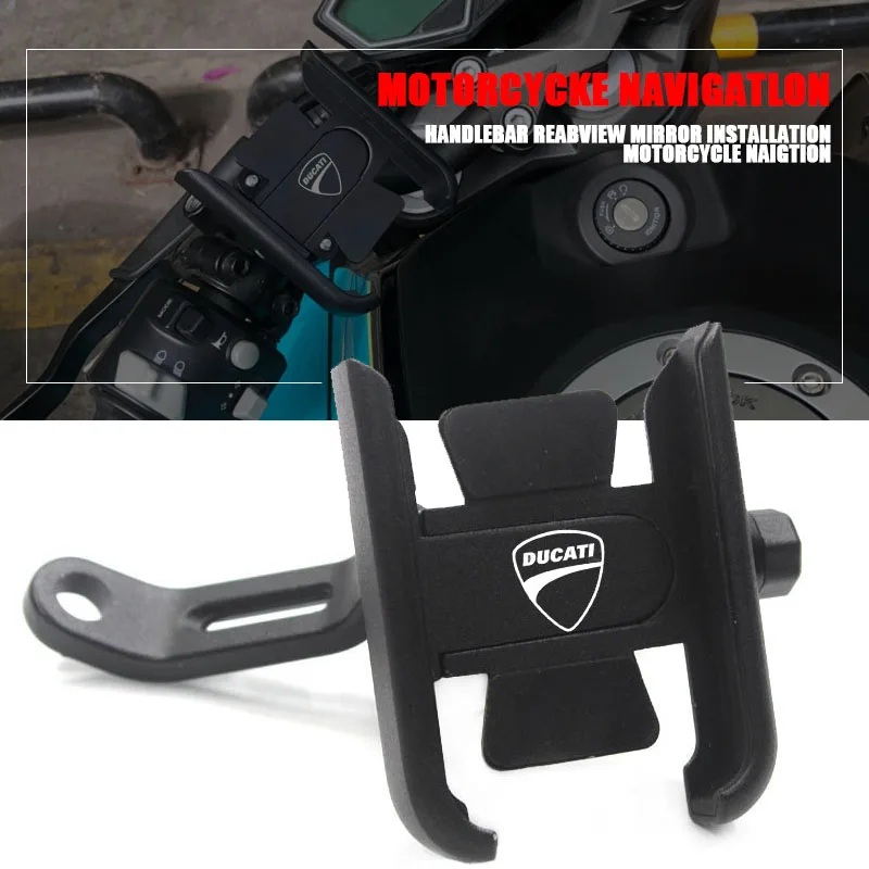 

For Ducati 620 695 696 796 821 MONSTER 899 959 1199 1299 Panigale 848 Motorcycle Handlebar Mobile Phone Holder GPS Stand Bracket